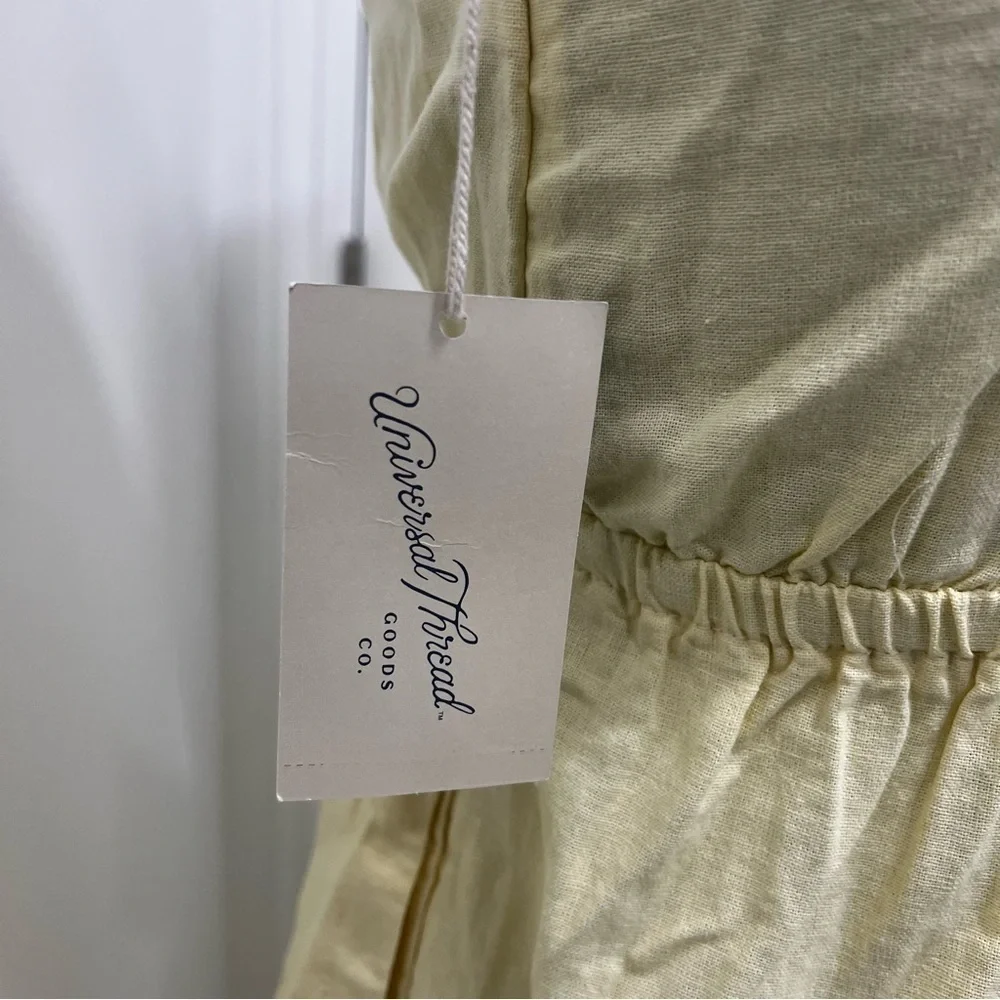 Women’s Cross Front Linen Maxi Straps Dress Universal Thread Yellow Size XS - Picture 8 of 9